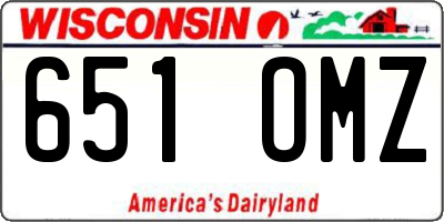 WI license plate 651OMZ