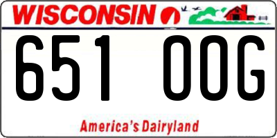 WI license plate 651OOG