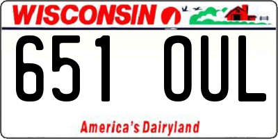 WI license plate 651OUL