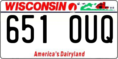 WI license plate 651OUQ