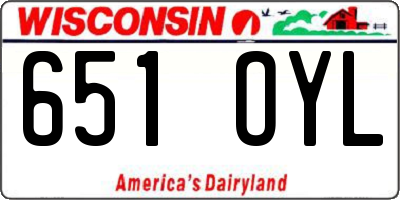 WI license plate 651OYL