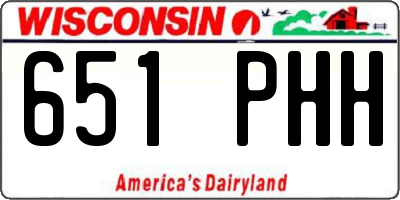 WI license plate 651PHH