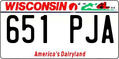 WI license plate 651PJA