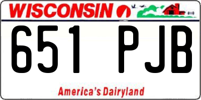 WI license plate 651PJB