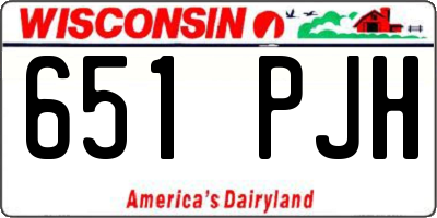 WI license plate 651PJH