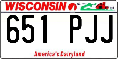WI license plate 651PJJ