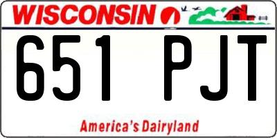 WI license plate 651PJT