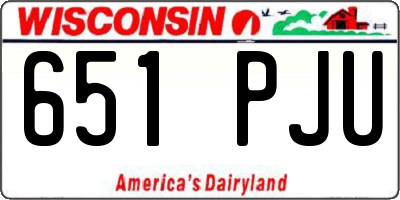 WI license plate 651PJU