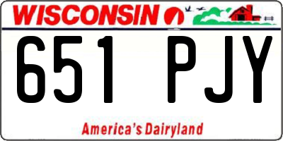 WI license plate 651PJY