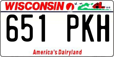 WI license plate 651PKH