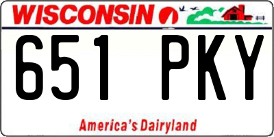 WI license plate 651PKY