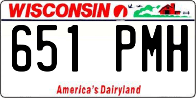 WI license plate 651PMH