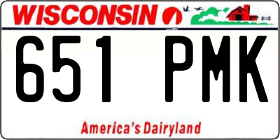 WI license plate 651PMK