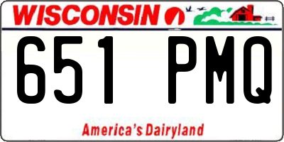 WI license plate 651PMQ