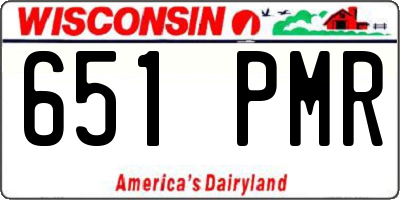 WI license plate 651PMR