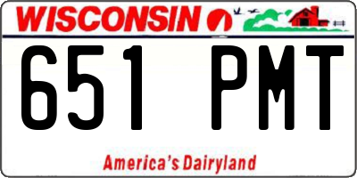 WI license plate 651PMT