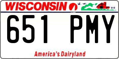 WI license plate 651PMY
