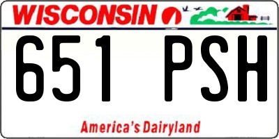 WI license plate 651PSH