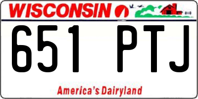 WI license plate 651PTJ