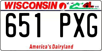WI license plate 651PXG