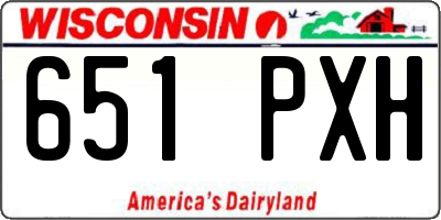 WI license plate 651PXH