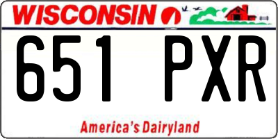 WI license plate 651PXR