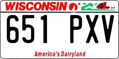 WI license plate 651PXV