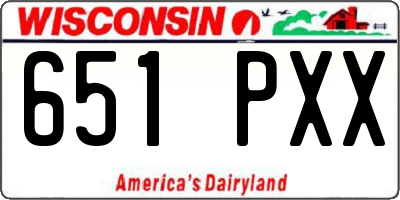 WI license plate 651PXX