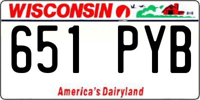 WI license plate 651PYB