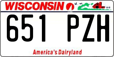 WI license plate 651PZH