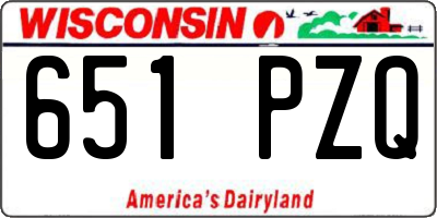 WI license plate 651PZQ