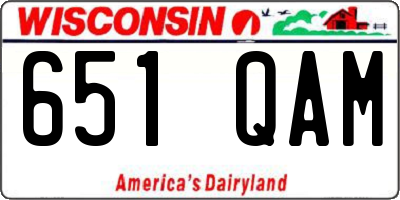 WI license plate 651QAM
