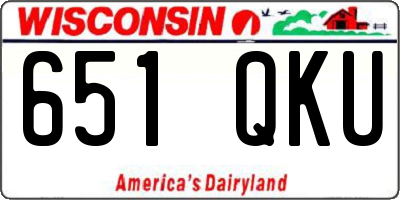 WI license plate 651QKU