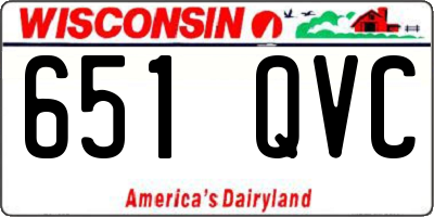 WI license plate 651QVC