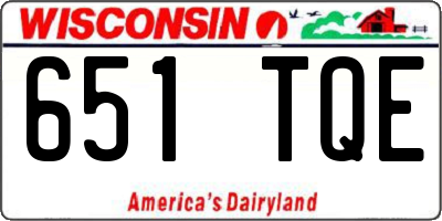 WI license plate 651TQE