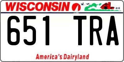 WI license plate 651TRA