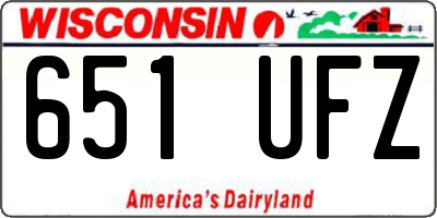 WI license plate 651UFZ