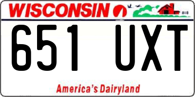 WI license plate 651UXT