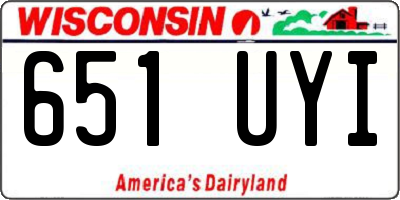 WI license plate 651UYI