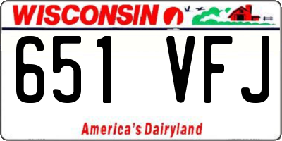 WI license plate 651VFJ