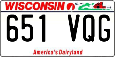 WI license plate 651VQG