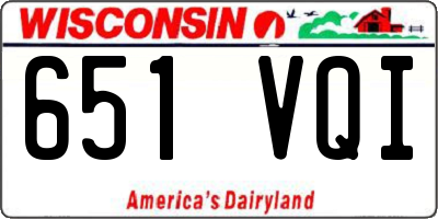 WI license plate 651VQI