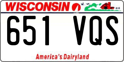 WI license plate 651VQS