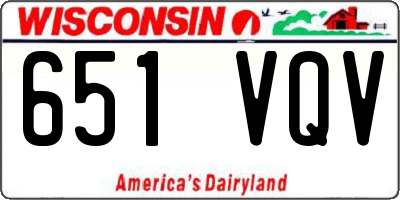 WI license plate 651VQV