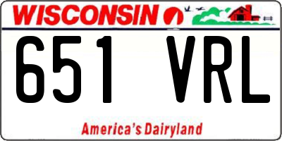 WI license plate 651VRL