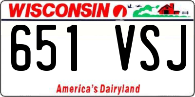WI license plate 651VSJ