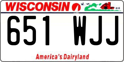 WI license plate 651WJJ