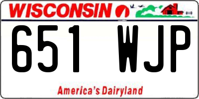 WI license plate 651WJP