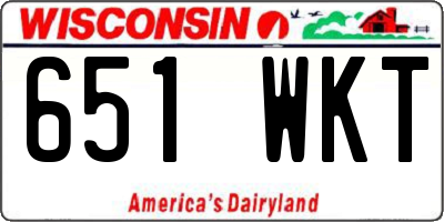 WI license plate 651WKT