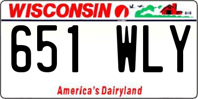 WI license plate 651WLY